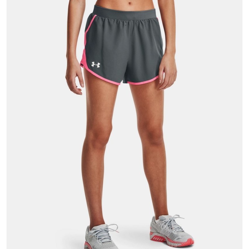Pantalon Corto Femenino Gris Y Rosa Underarmour