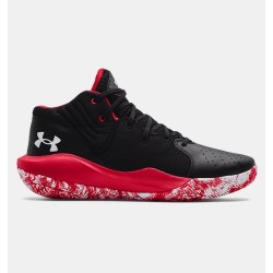 Zapatilla de Baloncesto Under Armour UA GS Jet 21 Negro Rojo