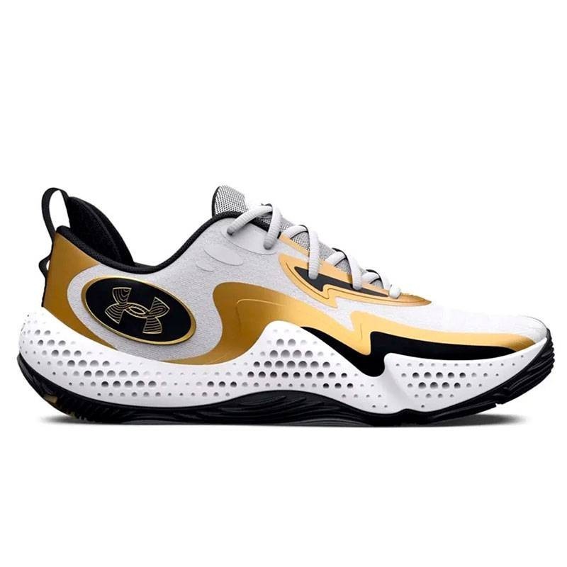 Zapatilla de Baloncesto  Under Armour Spawn 5 White And Gold