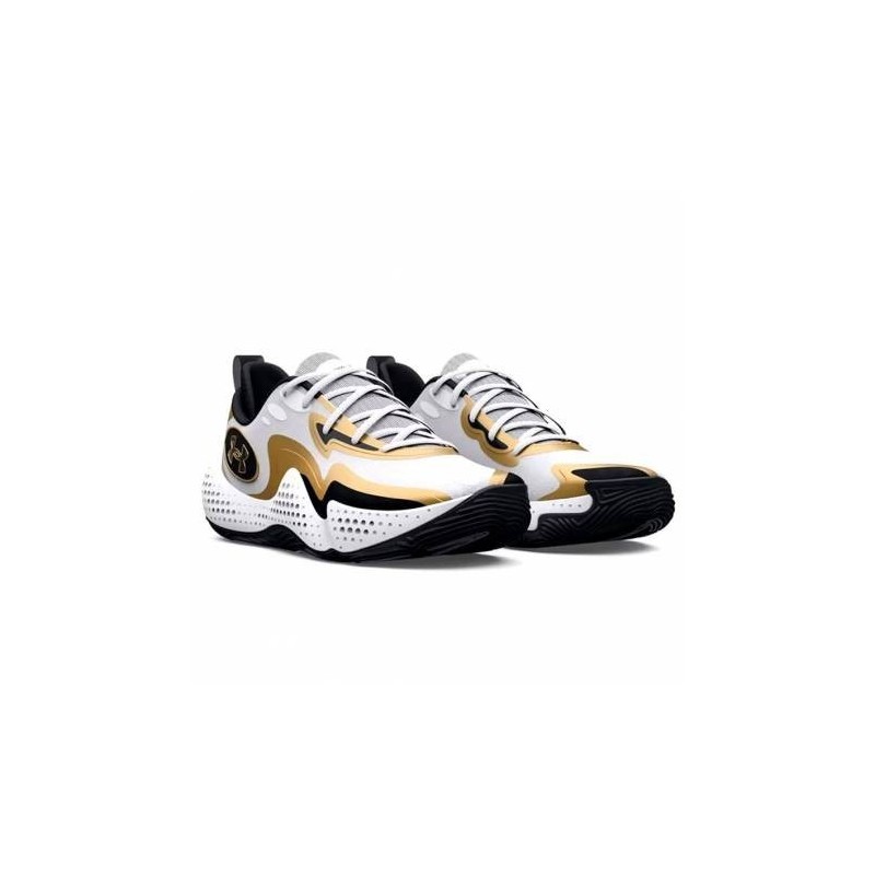 Zapatilla de Baloncesto  Under Armour Spawn 5 White And Gold
