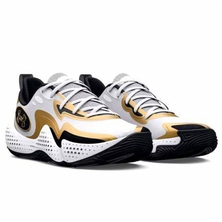 Zapatilla de Baloncesto  Under Armour Spawn 5 White And Gold