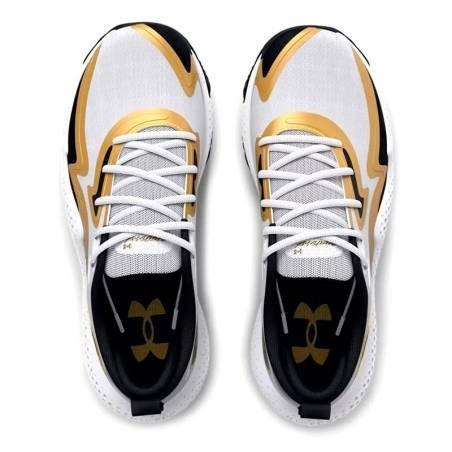 Zapatilla de Baloncesto  Under Armour Spawn 5 White And Gold