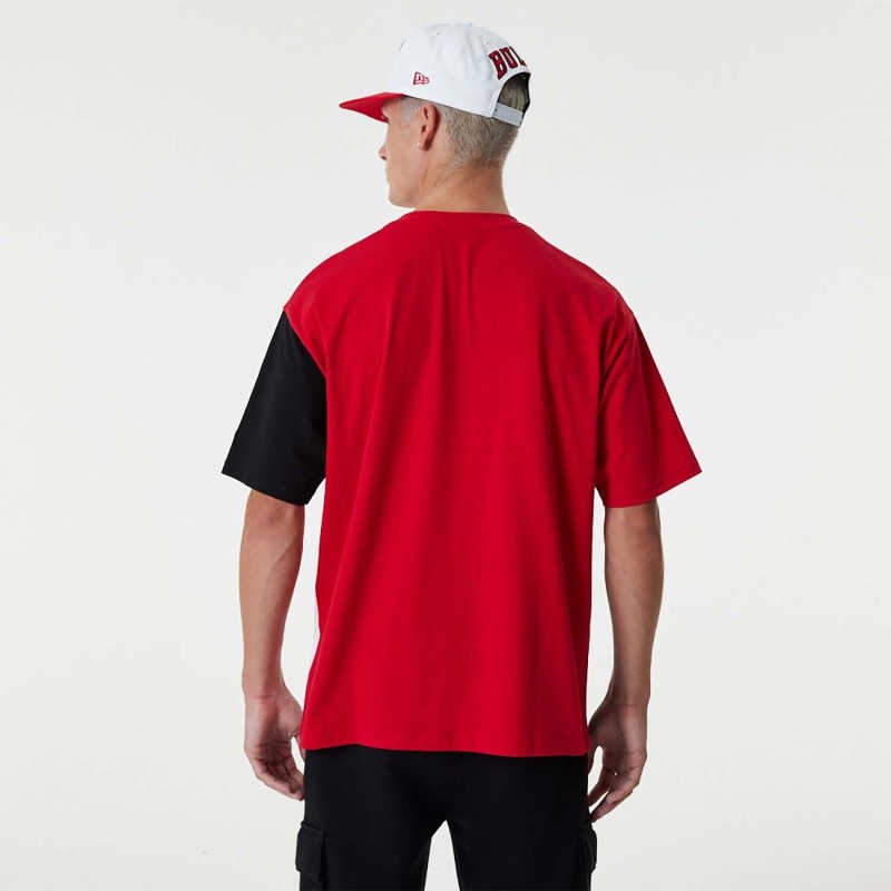 Camiseta NBA Cut And Sew Oversized Chicago Bulls