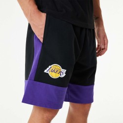 Pantalón Corto Negro y Morado Los Angeles Lakers New Era 2