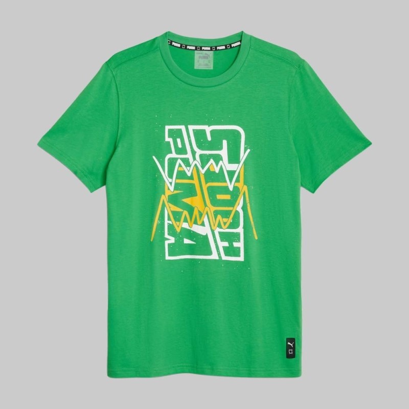 Camiseta Manga Corta Puma Hoops Verde