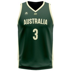 Camiseta de Baloncesto FIBA Australia Josh Giddey Verde Mundial 2023
