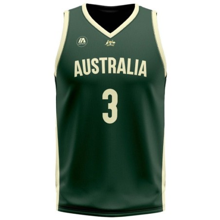 Camiseta de Baloncesto FIBA Australia Josh Giddey Verde Mundial 2023