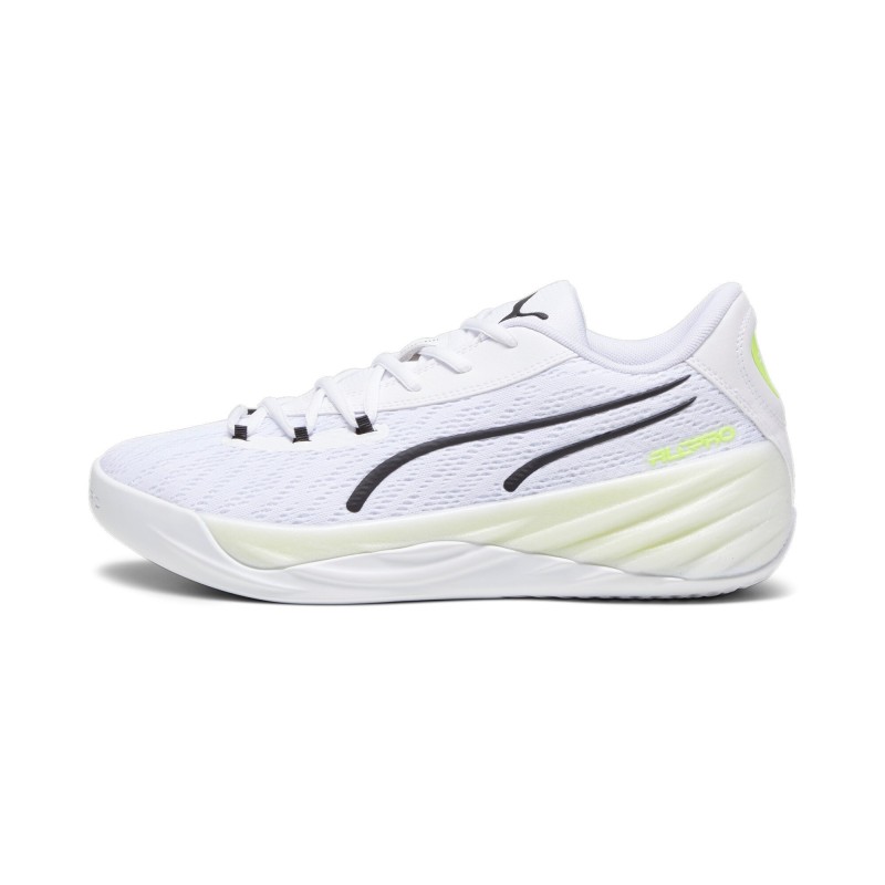 Zapatilla de Baloncesto Puma All Pro Nitro "Blanca y Lima"