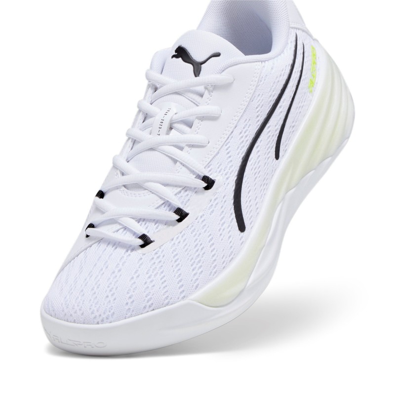 Zapatilla de Baloncesto Puma All Pro Nitro "Blanca y Lima"