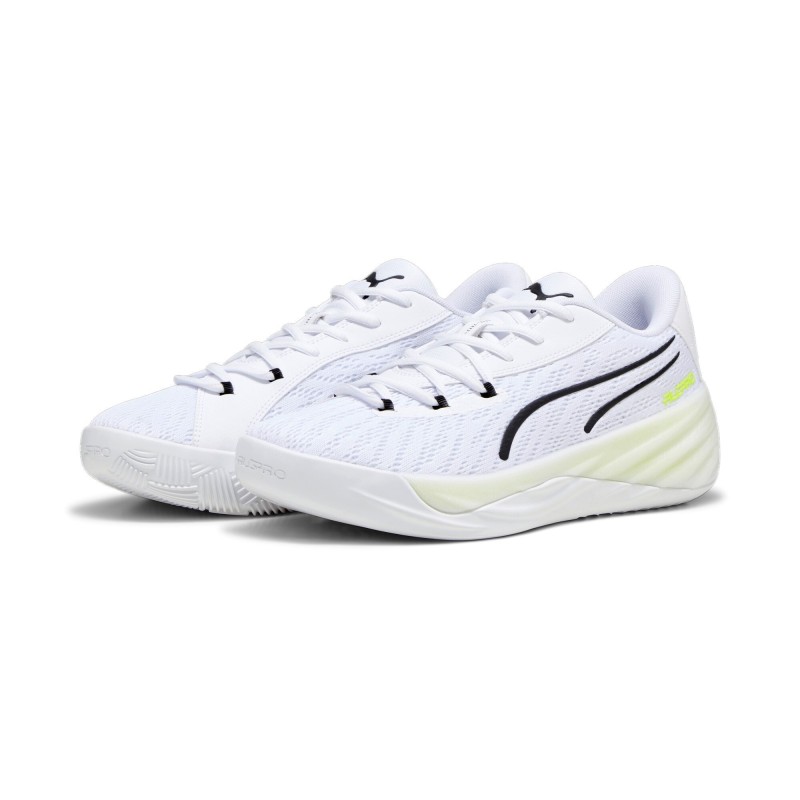 Zapatilla de Baloncesto Puma All Pro Nitro "Blanca y Lima"