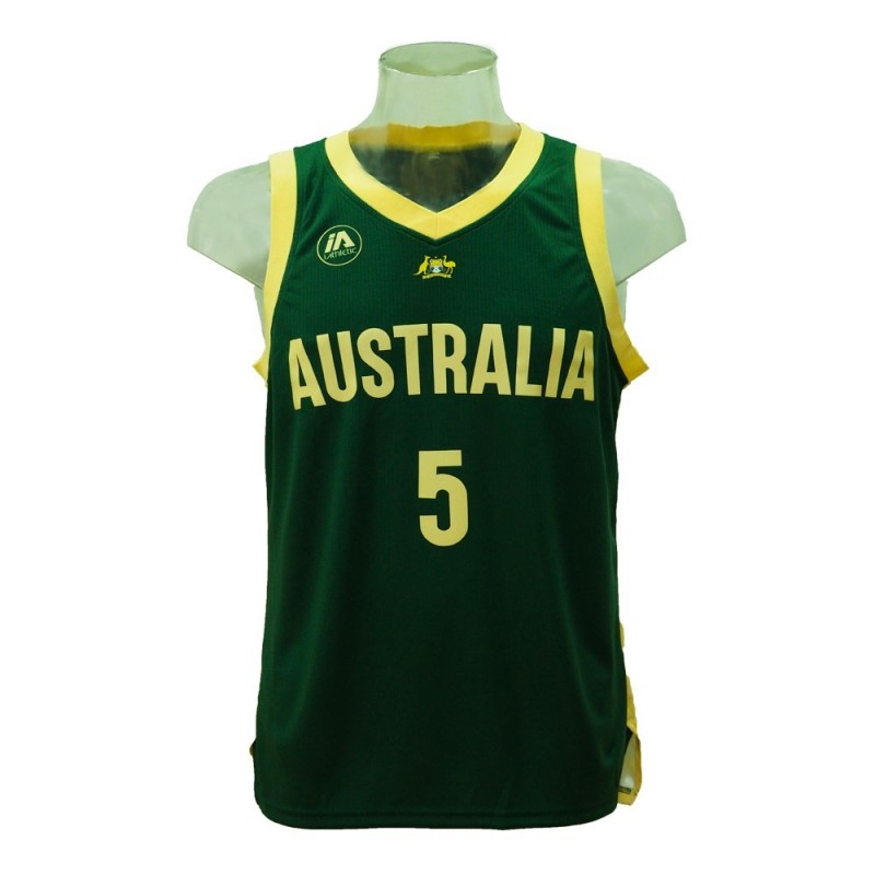 Camiseta de Baloncesto FIBA Australia Patty Mills Verde Mundial 2023