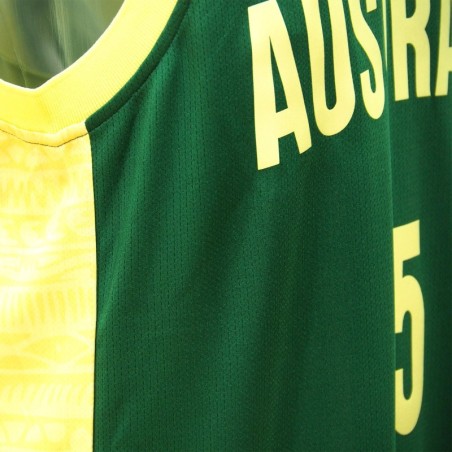 Camiseta de Baloncesto FIBA Australia Patty Mills Verde Mundial 2023