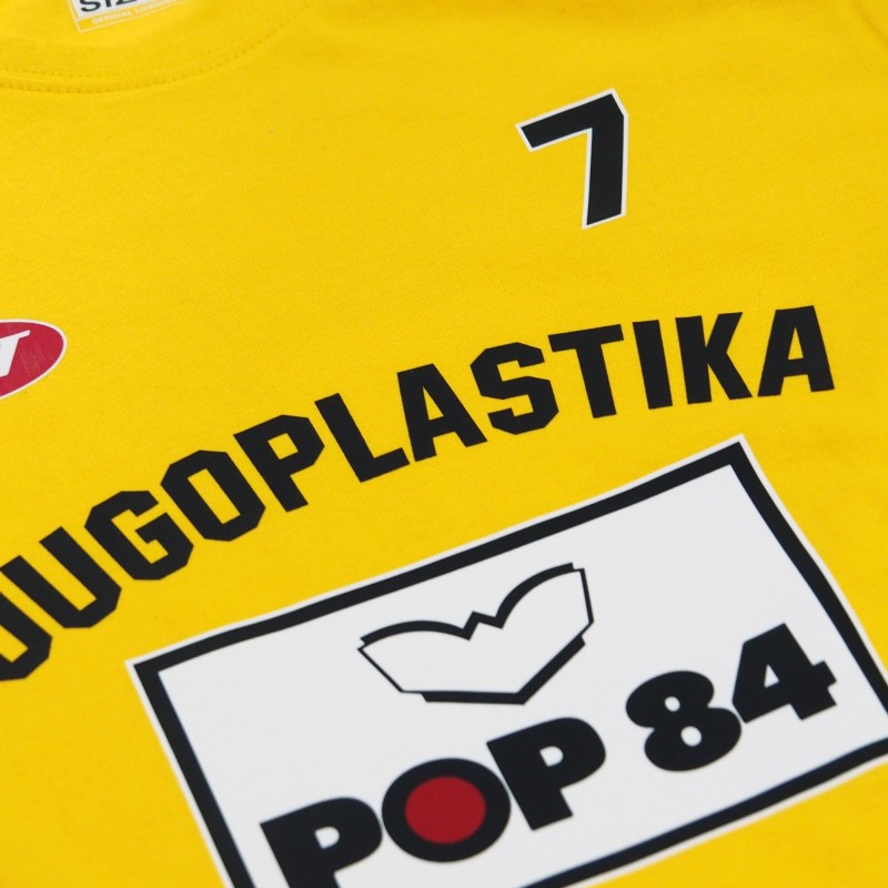 Camiseta Manga Corta N&N FIBA Kukoc Jugoplastika Amarilla