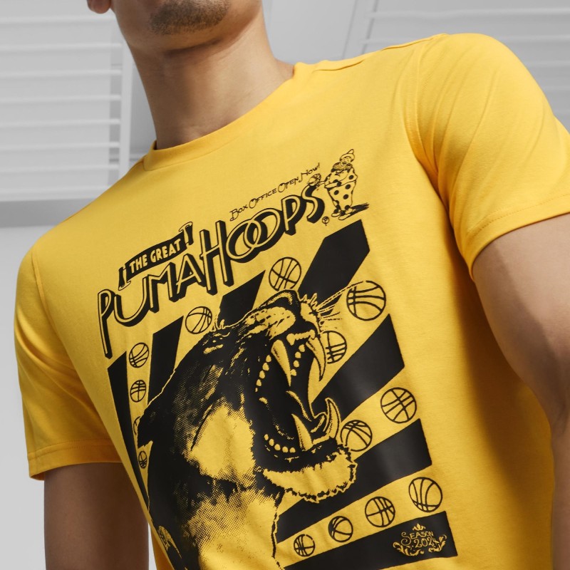 Camiseta Hoops Puma Amarilla