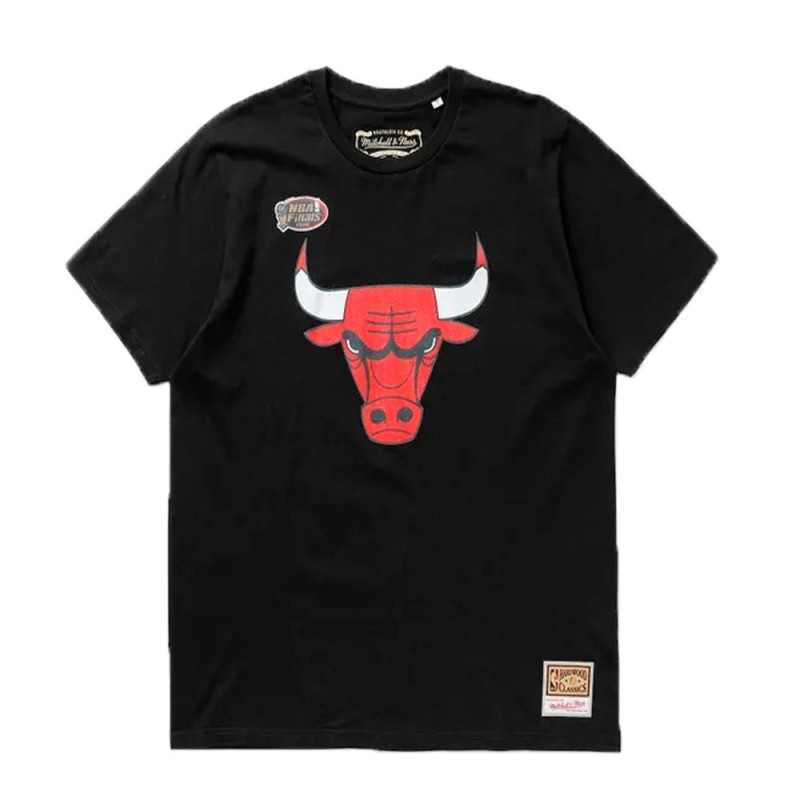 Camiseta NBA Team Logo Tee Chicago Bulls Negra