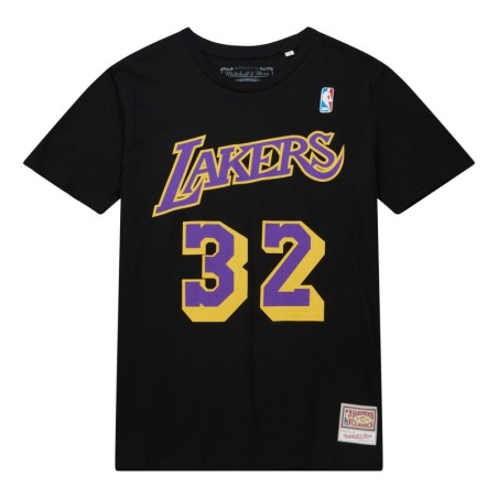 Camiseta Negra N&N NBA Magic Johnson Lakers