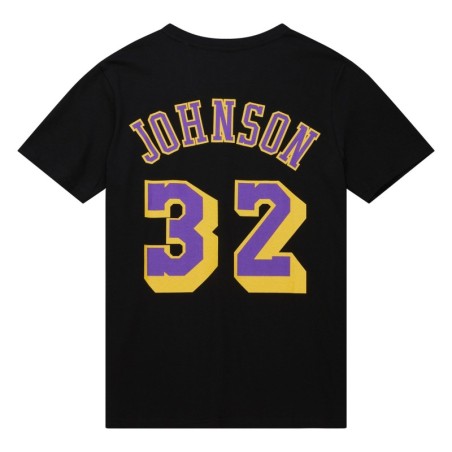 NBA Name & Number Magic Johnson Los Angeles Lakers Tee