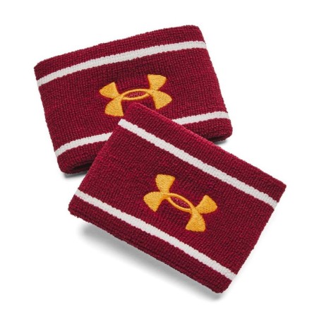 Muñequeras Under Armour Granate.