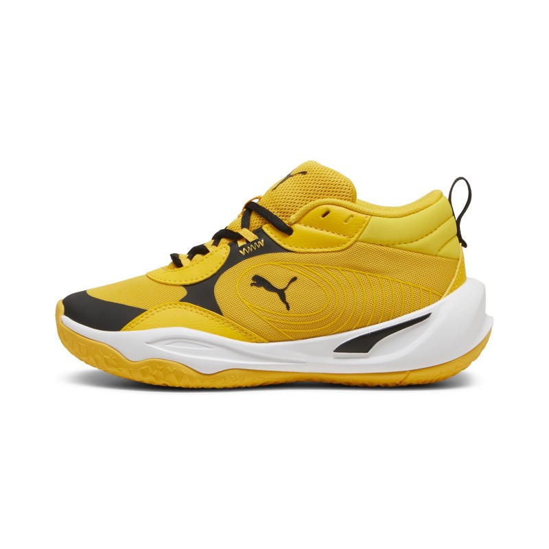 Zapatilla de Baloncesto Puma Playmaker Pro Jr Amarilla y Negra