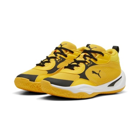 Zapatilla de Baloncesto Puma Playmaker Pro Jr Amarilla y Negra