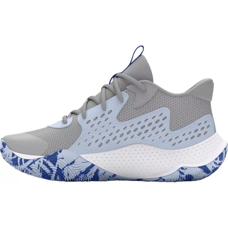 Zapatilla de Baloncesto Niños Under Armour UA GS Jet 23 Gris y Azul