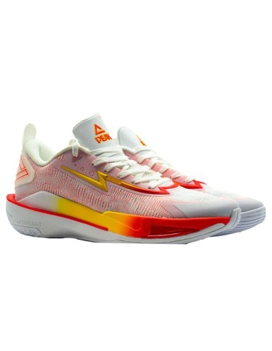 Zapatilla Peak "Lightning"11 Blanca Y Naranja.