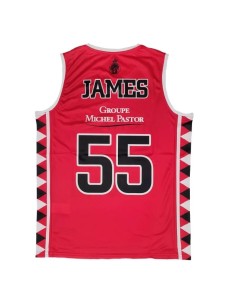 PREVENTA Camiseta Roja Euroliga Mike James AS Mónaco Basket 2
