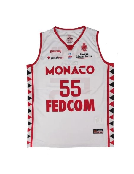 PREVENTA Camiseta Blanca Euroliga Mike James AS Mónaco Basket