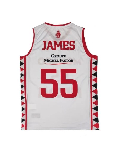 PREVENTA Camiseta Blanca Euroliga Mike James AS Mónaco Basket