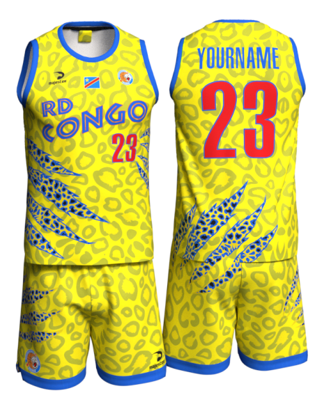 Camiseta RD Congo Afrobasket 2025 Amarilla Selecciones Africanas | Madbasket