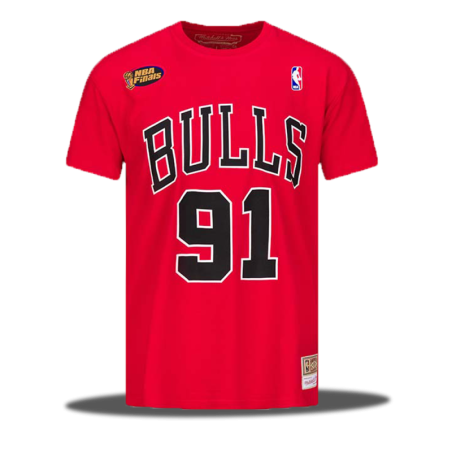 NBA Dennis Rodman Bulls Red Tee