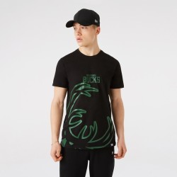 Camiseta NBA New Era Enlarged Logo Milwaukee Bucks | Camisetas NBA