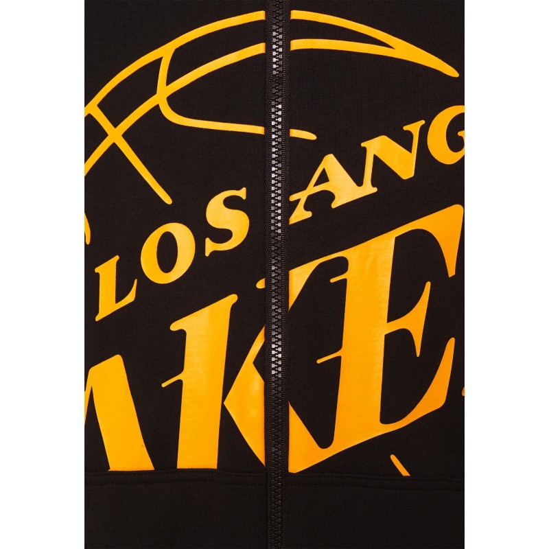Sudadera Hoody New Era NBA Oficial Enlarged Logo Los Angeles Lakers con cremallera