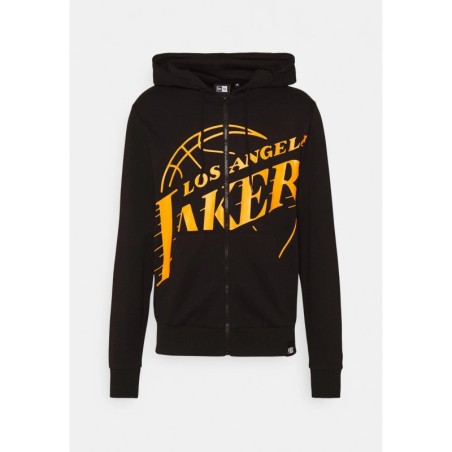 Sudadera Hoody New Era NBA Oficial Enlarged Logo Los Angeles Lakers con cremallera