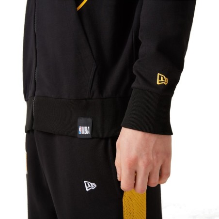 Sudadera Hoody New Era NBA Oficial Enlarged Logo Los Angeles Lakers con cremallera